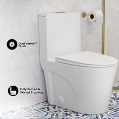 Swiss Madison St. Tropez One-Piece Elongated Toilet, 10" Rough-In 1.1/1.6 gpf - SM-1T274