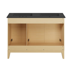 Swiss Madison Cascade 48 Bathroom Vanity With Black Ceramic Sink Top - SM-BV557