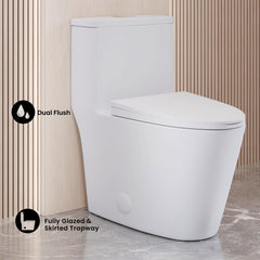 Swiss Madison Dreux One Piece Elongated Dual Flush Toilet with 0.95/1.26 GPF - SM-1T181 - The Home Selection