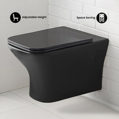 Swiss Madison Carré Wall-Hung Elongated Toilet Bowl - SM-WT455 - The Home Selection