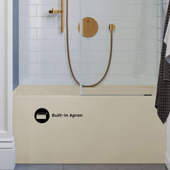 Swiss Madison Voltaire 48" X 32" Left-Hand Drain Alcove Bathtub with Apron in Bisque - SM-AB552BQ - The Home Selection