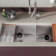 Swiss Madison Rivage 45 x 19 Dual Basin Undermount Kitchen Workstation Sink - SM-KU755 - The Home Selection