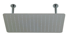 Alfi 20  Rectangular Brushed Solid Ultra Thin Rain Shower Head - RAIN2012