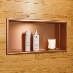 Alfi 24" x 12" Horizontal Single Shelf Shower Niche - Brushed Copper PVD