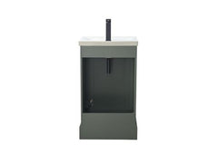 Vanity Art 20-Inch Silver Grey Bathroom Vanity with Ceramic Sink and Top - CVE20
