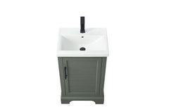 Vanity Art 20-Inch Silver Grey Bathroom Vanity with Ceramic Sink and Top - CVE20