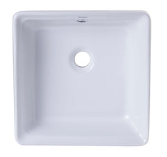 EAGO 15  SQUARE CERAMIC ABOVE MOUNT BATHROOM BASIN VESSEL SINK - BA130