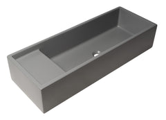 Alfi 39  Grey Matte Above Mount Fireclay Bathroom Trough Sink - AB39TRGM