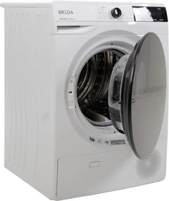 Breda 24 Inch Front Load Washer with 2.3 cu ft Capacity, Stainless Steel Interior Tub, Brushless DC Motor, 220V Power Plug, 14 Wash Programs, 7 Auxiliary Functions, 2-Year Warranty, and Energy Star Certified - LUWM91400