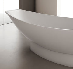 Alfi White Matte 71  Solid Surface Resin Free Standing Hammock Style Bathtub - AB9991