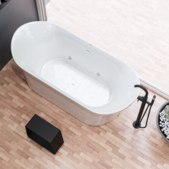 Alfi Black Matte Solid Surface Resin Bathroom / Shower Stool - ABST55BM