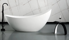 Alfi Black Matte Arched Solid Surface Resin Bathroom / Shower Stool - ABST77BM
