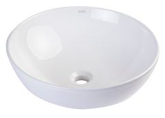 EAGO 18  ROUND CERAMIC ABOVE MOUNT BATHROOM BASIN VESSEL SINK - BA351