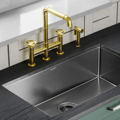 Swiss Madison Avallon Pro Widespread Kitchen Faucet with Side Sprayer SM-KF79 - The Home Selection