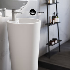 Swiss Madison Monaco Circular Basin Pedestal Sink - SM-PS307 - The Home Selection