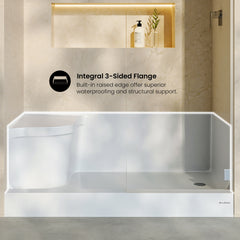 Swiss Madison Aquatique 60" x 32" Right Drain, Shower Base - SM-SB538 - The Home Selection