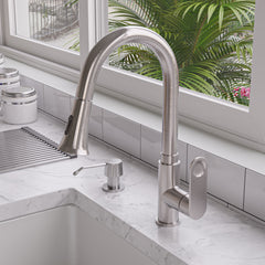 Alfi Gooseneck Pull Down Kitchen Faucet - ABKF3480