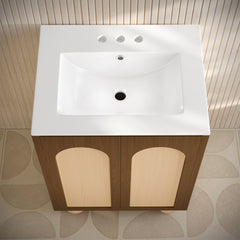 Swiss Madison Plaisir II 24" Freestanding Bathroom Vanity with 3-Hole Centerset Sink Top - SM-BV0701