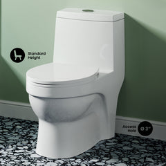 Swiss Madison ﻿﻿﻿Virage One Piece Elongated ﻿Toilet with Touchless Retrofit Dual Flush 1.1/1.6 gpf - SM-1TK118 - The Home Selection