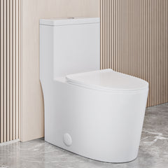 Swiss Madison Dreux High Efficiency One-Piece Elongated Toilet with 0.8 GPF Water Saving Patented Technology - SM-1T180 - The Home Selection
