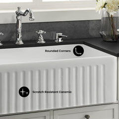 Swiss Madison Delice 30" x 18" Ceramic Farmhouse Kitchen Sink - SM-KS243 - The Home Selection