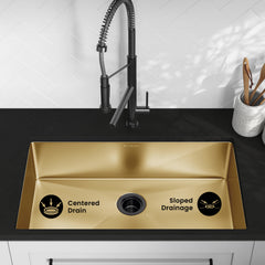 Swiss Madison Rivage 32" x 19" Single Basin, Undermount Kitchen Sink - SM-KU701