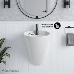 Swiss Madison Calice 18" Wall-Mount Bathroom Sink - SM-WS300