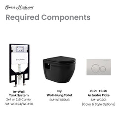 Swiss Madison Ivy Wall-Hung Elongated Toilet Bowl - SM-WT450 - The Home Selection
