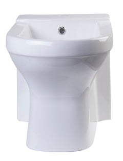 EAGO White Ceramic Bathroom Bidet with Elongated Seat - JA1010