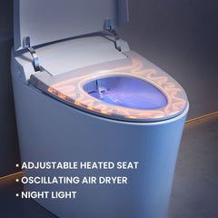 Swiss Madison Viro V10 Smart Toilet 12” Rough-in ADA Height in Glossy White with Integrated Tank, Soft-close, Foot Sensor - SM-ST9501GW