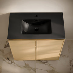 Swiss Madison St. Tropez 36" Freestanding Bathroom Vanity with Black Sink Top - SM-BV0802
