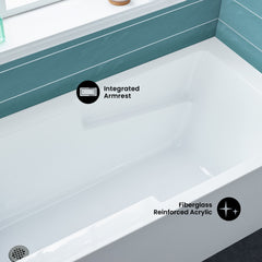 Swiss Madison Voltaire 54" X 30" Left-Hand Drain Alcove Bathtub with Apron - SM-AB549 - The Home Selection