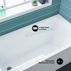 Swiss Madison Voltaire 60" X 32" Left-Hand Drain Alcove Bathtub with Apron - SM-AB543