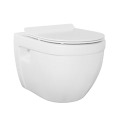 Swiss Madison Well Made Forever SM-WK450-01C - Ivy Wall Hung Elongated Toilet Bundle, Glossy White - SM-WK450-01C - The Home Selection