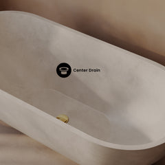 Swiss Madison Claire 60" Freestanding Concrete Bathtub, Drain Included - SM-FB1901