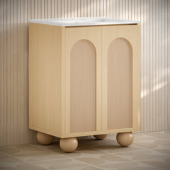 Swiss Madison Plaisir II 24" Freestanding Bathroom Vanity with 3-Hole Widespread Sink Top - SM-BV0701