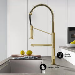 Swiss Madison Novuet Single Handle, Pull-Down Kitchen Faucet with Pot Filler SM-KF74