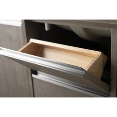 Vanity Art 60-Inch Small Bathroom Vanity: Single Sink, Ceramic Top, Soft-Closing Doors & Drawers, Solid Wood Frame - CVH60S