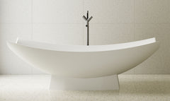 Alfi White Matte 71  Solid Surface Resin Free Standing Hammock Style Bathtub - AB9992