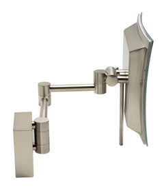 Alfi Wall Mount Square 8  5x Magnifying Cosmetic Mirror with Light - ABM8WLED