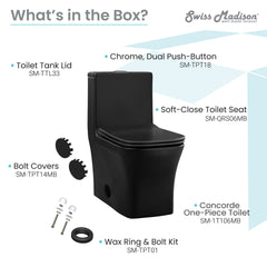 Swiss Madison Concorde One-Piece Square Toilet Dual-Flush 1.1/1.6 gpf - SM-1T106 - The Home Selection