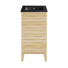 Swiss Madison Cascade 18 in. Brown Oak Bathroom Vanity
