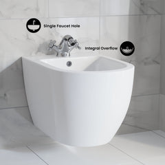 Swiss Madison St. Tropez Wall Hung Bidet - SM-BD226 - The Home Selection