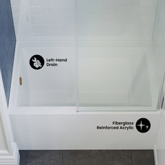 Swiss Madison Voltaire 48" X 32" Left-Hand Drain Alcove Bathtub with Apron - SM-AB552 - The Home Selection