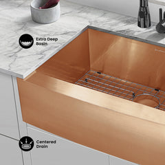Swiss Madison Rivage 30" x 21" Stainless Steel, Single Basin, Farmhouse Kitchen Sink with Apron - SM-KS759 - The Home Selection