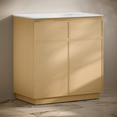 Swiss Madison St. Tropez 36" Freestanding Bathroom Vanity with 3-Hole Widespread Sink Top - SM-BV0802