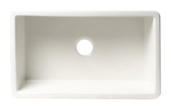 Alfi White 30  x 18  Fireclay Undermount / Drop In Kitchen Sink w Grid - ABF3018UD-W