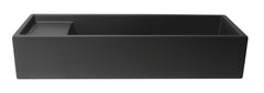 Alfi 39  Black Matte Above Mount Fireclay Bathroom Trough Sink - AB39TRBM