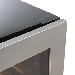 KingsBottle Large Beverage Refrigerator With Low-E Glass Door With Stainless Steel Trim