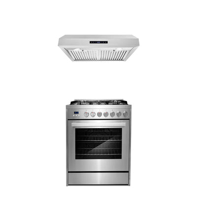 2-Piece Kitchen Package, 30″ Gas Range & Undercabinet Range Hood - COS-2PKG-135 - The Home Selection